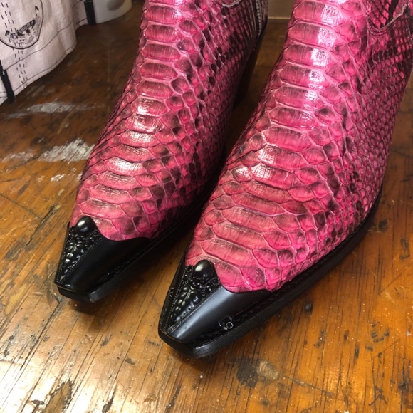 Handmade python western boots - Picture 5 of 8